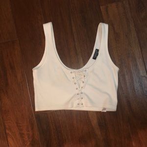 Topshop White Crop